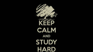 帶有樹木圖標的Keep calm and study hard勵志海報