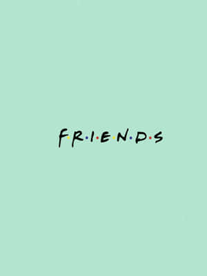 薄荷綠色背景上的 Friends 電視節目標誌 — 六人行 壁紙