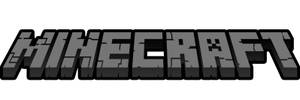 Minecraft 遊戲標誌，採用塊狀像素化灰色 3D 風格 — 遊戲玩家標誌 壁紙