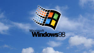 Windows 98 標誌在藍天白雲背景下 — Windows 11 4K 壁紙