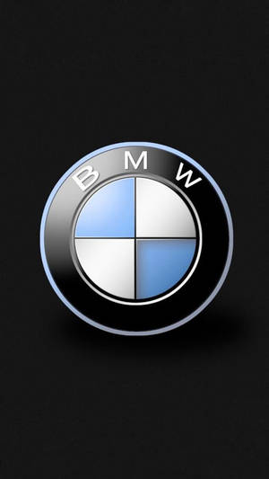 黑色背景上帶有藍色和白色四分之一圓的BMW標誌 — 蘋果標誌 iPhone 壁紙