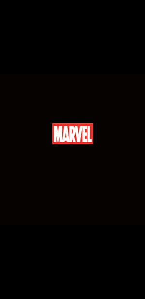 黑色背景上的紅白Marvel標誌 — 漫威標誌 壁紙