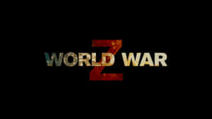 黑色背景上帶有火焰紋理的World War Z標題 — 世界大戰Z 壁紙