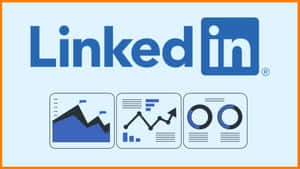 帶有分析圖表的LinkedIn標誌。 — 領英 壁紙