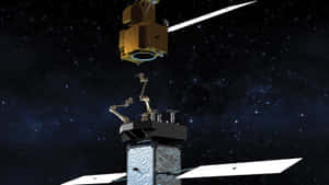 機械臂在深空中於星群間安裝衛星 — 在我們之中 太空 壁紙