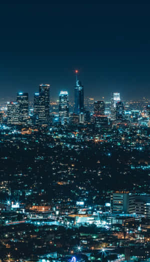 洛杉磯城市夜景 — 城市燈光 壁紙