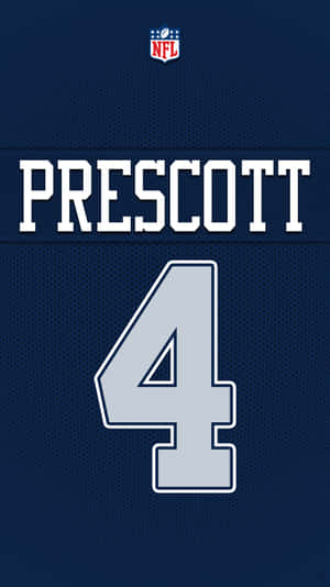 印有Prescott和數字4的NFL美式足球球衣。 — 達拉斯獨行俠 壁紙
