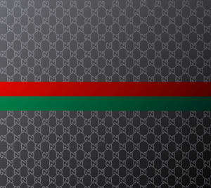 Gucci字母組合壁紙，帶有紅色和綠色條紋 — 灰色美學動圖 壁紙