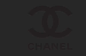 深灰色背景上的黑色Chanel標誌 — 香奈兒標誌 壁紙