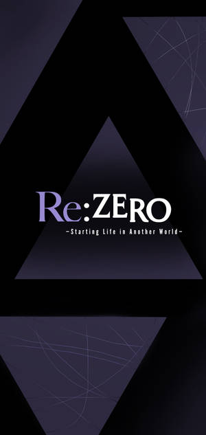 深色幾何背景上的 Re:ZERO 動畫標誌 — Galaxy Note 壁紙