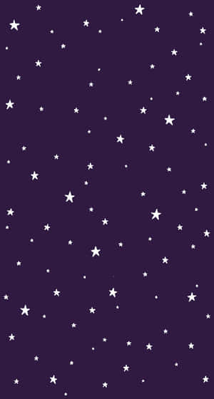 紫色夜空，白色星星散落在畫布上。 — 紫色光劍 壁紙