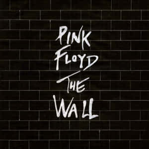 Pink Floyd The Wall 專輯封面，黑色瓷磚牆上有白色手寫文字。 — 平克·弗洛伊德 壁紙