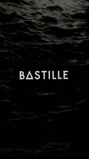 文字 'BASTILLE' 在深色漣漪水背景上。