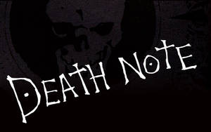 粗體白色手寫文字death note後面的骷髏輪廓 — 黑暗靈魂 GIF 壁紙