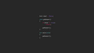 語法突顯的 C++ 程式碼，展示一個遞迴函數，該函數會不斷呼叫自身，直到 dead 為 true。