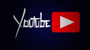 深藍色背景上的 YouTube 標誌，帶有風格化的文字和紅色播放按鈕。 — 社群 壁紙