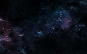 深邃太空中廣闊的宇宙場景，有發光的星雲和星星。 — 紫色動漫美學 壁紙