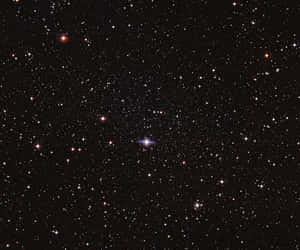 一個繁星點點的夜空，有一顆明亮的藍白色星星和無數其他星星。 — 太空 壁紙