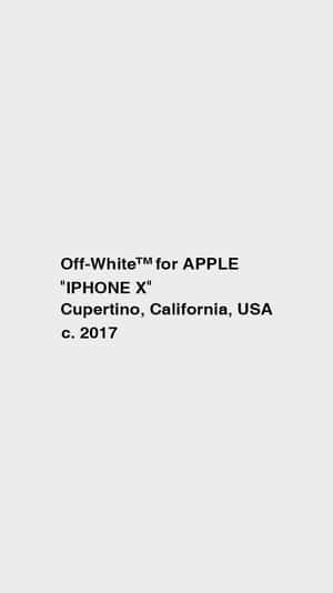 Off-White for Apple iPhone X 合作公告文字圖形 — 極簡美學桌面 壁紙