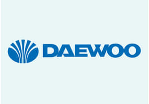 淺灰色背景上的藍色Daewoo企業標誌。 — 好看汽車 壁紙