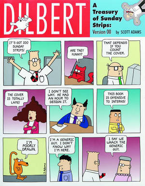 Dilbert 漫畫書封面，角色討論星期日連環漫畫集。 — 漫畫 壁紙