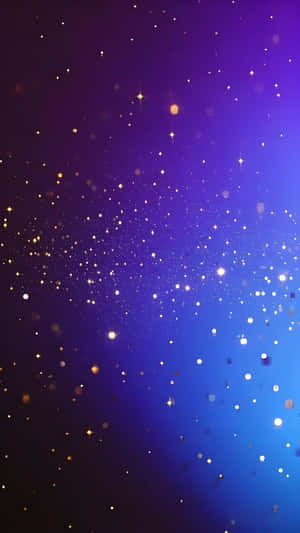星空夜空，帶有紫色到藍色漸變和閃爍燈光 — 蘋果 壁紙