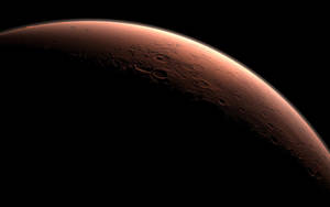火星行星，隕石坑在暮色中發光