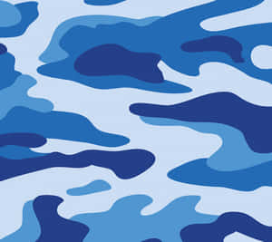 藍白迷彩圖案設計 — 海軍藍 壁紙