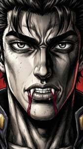 動漫角色，有尖牙，嘴巴滴血。 — Jojo 壁紙