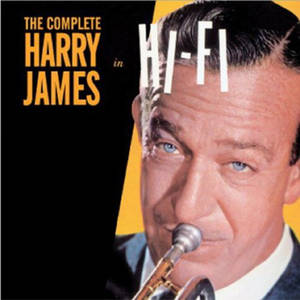 Harry James 在復古專輯封面上吹奏小號，採用大膽的黑黃設計。 — 專輯封面 壁紙