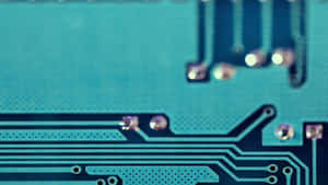 帶有焊點和線路的青綠色電路板 — 電路板 壁紙