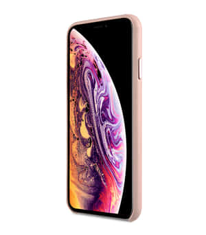 玫瑰金色 iPhone XR 顯示充滿活力的抽象桌布。 — 蘋果 壁紙