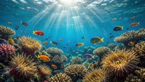 生動的1080P水下珊瑚礁