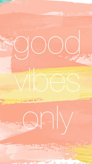 彩色抽象背景上的 good vibes only 文字 — Bugatti iPhone 壁紙