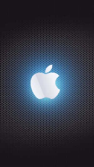 六角網格背景上發光的Apple標誌 — iPhone 4K 壁紙