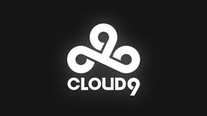 黑色背景上發光白色的Cloud9遊戲標誌 — Off white 標誌 壁紙