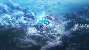 Cloud9標誌在明亮的藍天雲海上發光。 — 美學雲朵 壁紙
