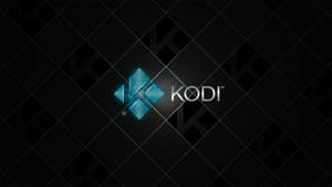 Kodi媒體播放器標誌在深色網格背景上發出藍光。 — 科迪 壁紙