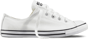 透明白色Converse PNG - Converse Chuck Taylor All Star低筒鞋，PNG下載