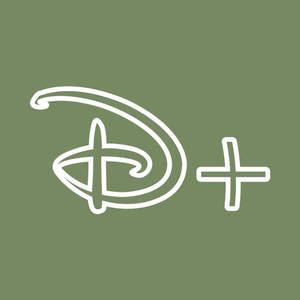橄欖綠色背景上的白色Disney+串流服務標誌 — Off white 標誌 壁紙