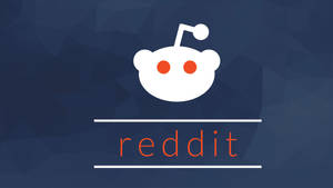 Reddit標誌，外星人吉祥物在藍色多邊形背景上 — Reddit 壁紙