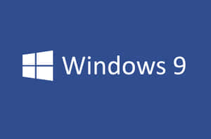 藍色背景上的Windows 9標誌 — Windows 壁紙