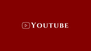 紅色背景上的白色YouTube標誌 — YouTube 標誌 壁紙