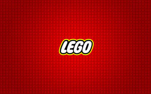 紋理磚背景上的紅色LEGO標誌 — 樂高 壁紙