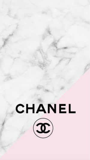 Chanel 標誌在大理石和粉紅色背景上 — 香奈兒標誌 壁紙