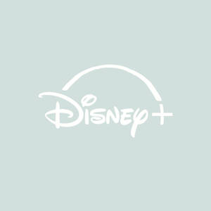 薄荷綠色背景上的白色Disney+標誌 — 迪士尼桌布 壁紙