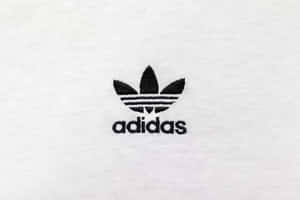 白色布料上黑色Adidas標誌刺繡。 — 愛迪達 GIF 壁紙