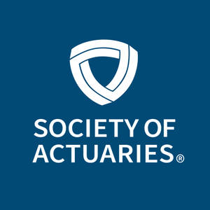 Society of Actuaries 標誌，帶有盾牌符號，背景為藍色。 — 工作 壁紙