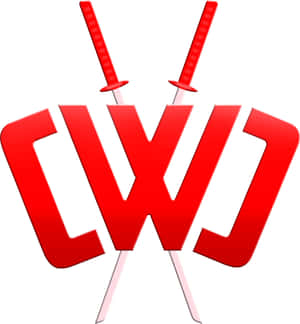 紅色CW標誌，背後有交叉的刀。 — 間諜忍者 壁紙