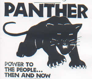 帶有文字『Power to the People... Then and Now』的黑豹剪影 — 黑豹 壁紙